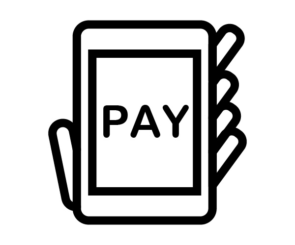 スマートフォンでの支払い　PAY　スーパー・買い物で使えるアイコン