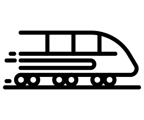 電車　新幹線　運行　旅行・宿泊で使えるアイコン