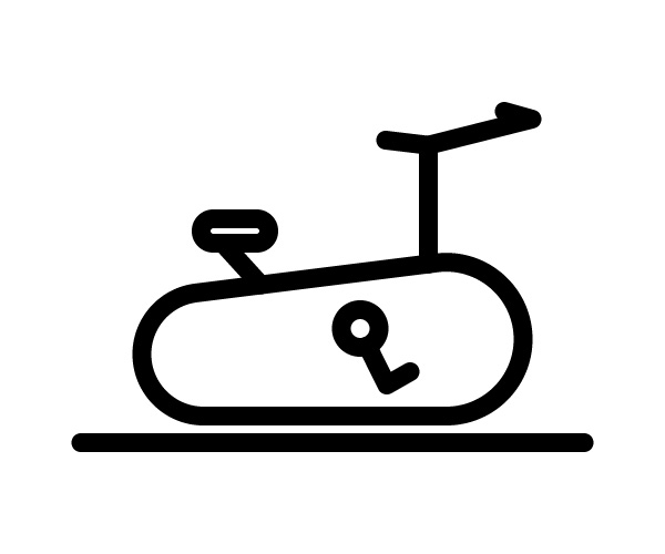 トレーニングマシン　バイク　ジム　旅行・宿泊で使えるアイコン